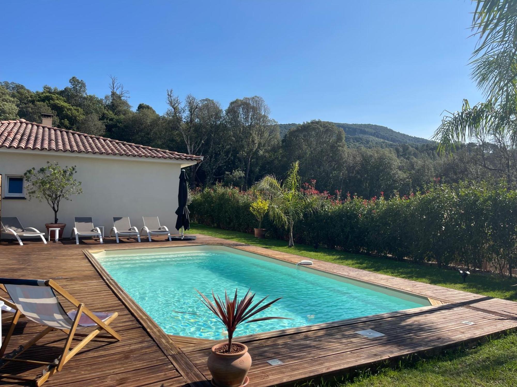 Magnifique Villa Recente Entre Mer Et Montagne Situee Entre Ajaccio Et Porticcio Cauro Esterno foto